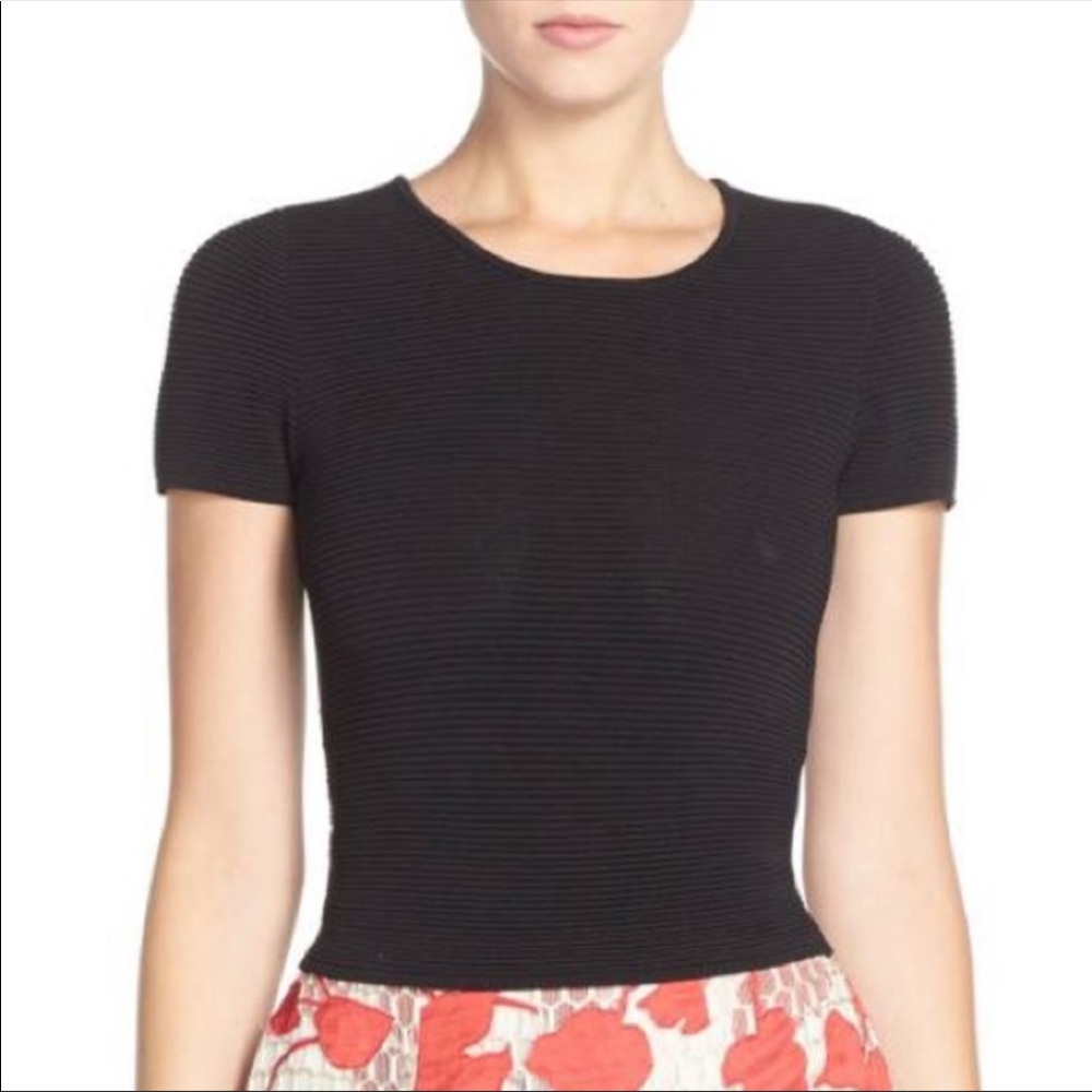 Sachin & Babi Noir 'Kyo' Ribbed Crop Top